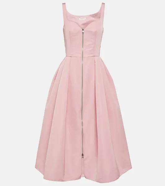 Платье миди polyfaille Alexander Mcqueen, розовый