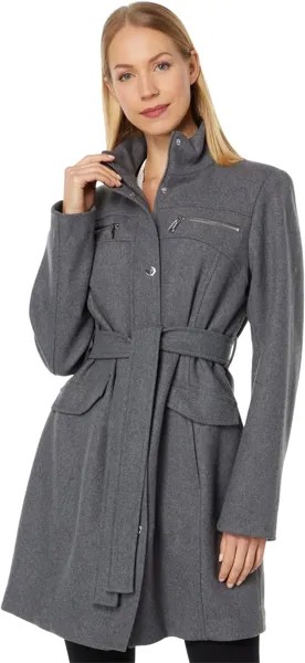 Шерстяное пальто с поясом V29769 Vince Camuto, цвет Medium Grey