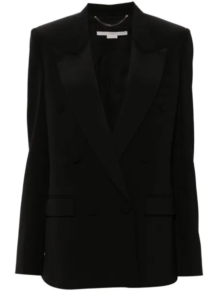 Stella McCartney твиловый двубортный пиджак, черный