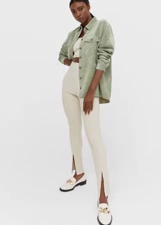 Stradivarius Плотная Рубашка Карго В Тонкий Рубчик Multicolor Xs