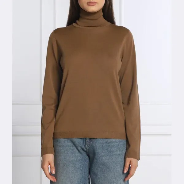 Шерстяная водолазка romolo стандартного кроя Max Mara, коричневый