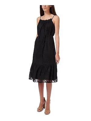 SAM EDELMAN Женское вечернее платье миди с черным галстуком на тонких бретельках + расклешенное платье 4
