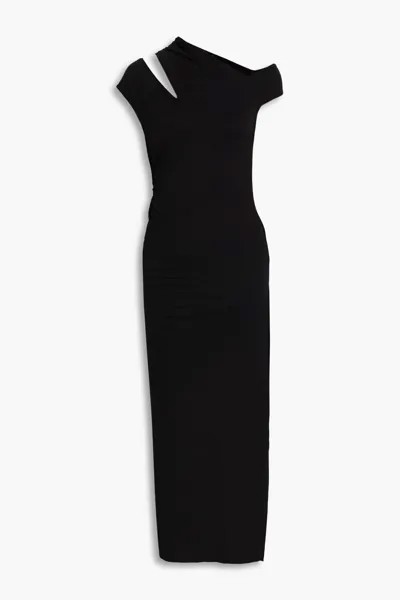 Платье из джерси с вырезами Helmut Lang, черный