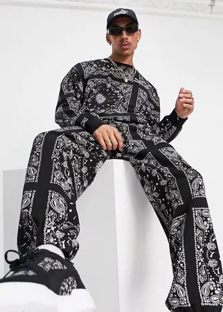 Черные джоггеры с принтом пейсли Puma Off Beat – эксклюзивно для ASOS-Черный цвет