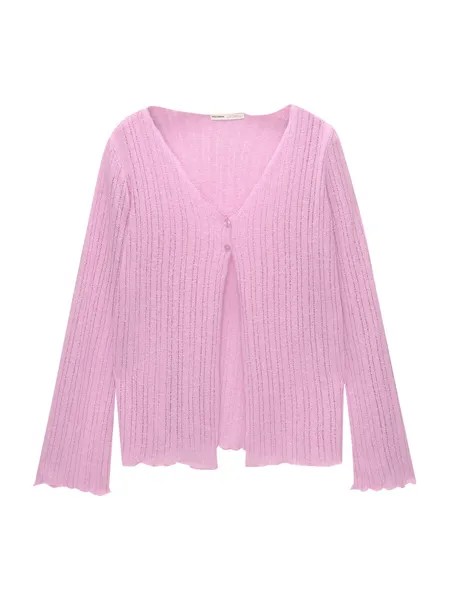 Вязаный кардиган Pull&Bear, розовый
