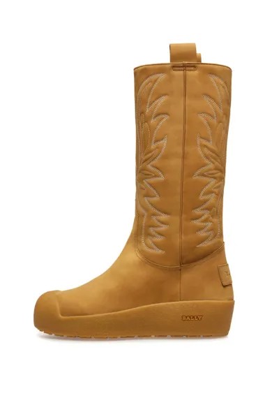 Женские сапоги до колена Bally Montana 6302965 Коричневые кожаные, коричневый