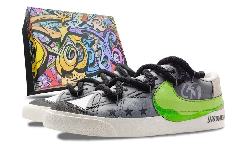 Кроссовки Nike Blazer Skateboarding Shoes Men Low-top White/Gray, светло-серый