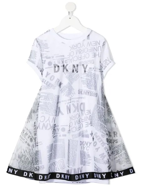 Dkny Kids платье с графичным принтом