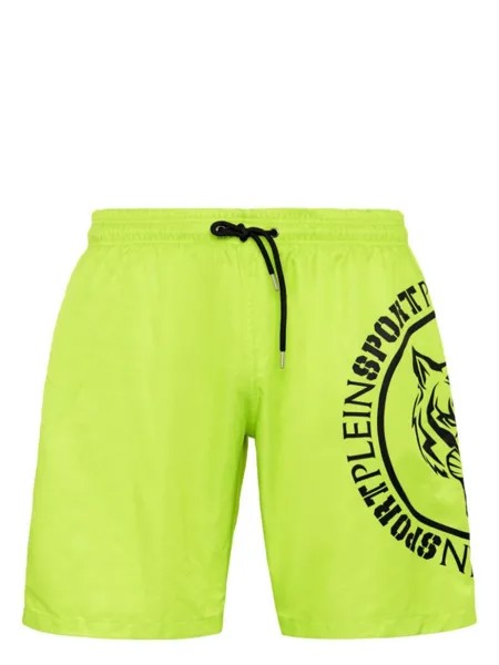 Plein Sport плавки-шорты Carbon Tiger, зеленый