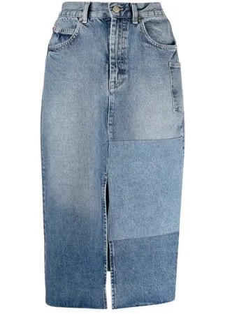 Essentiel Antwerp джинсовая юбка с разрезом