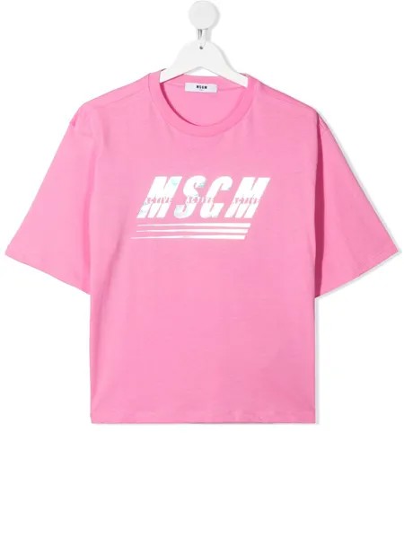 MSGM Kids футболка с логотипом