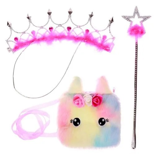 Карнавальный набор «Принцесса 2» (корона+ жезл+ сумочка)
