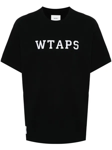 WTAPS футболка с нашивкой-логотипом, черный