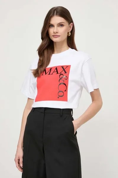 МАКС&Ко. футболка из хлопка x CHUFY Max&Co., белый