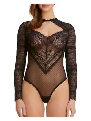 HANKY PANKY Intimates Черное боди с длинными рукавами S