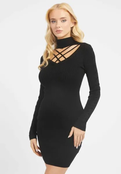 Вязанное платье Guess, черный