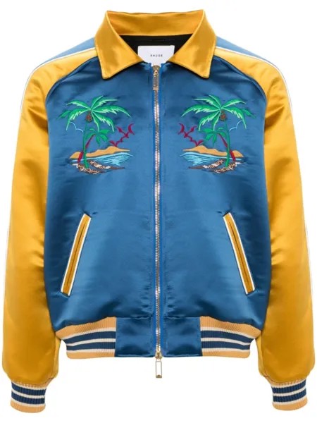 RHUDE бомбер Palm Eagles Souvenir, синий