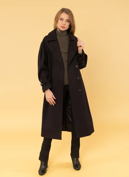 Пальто женское idekka 56021 коричневое 42 RU