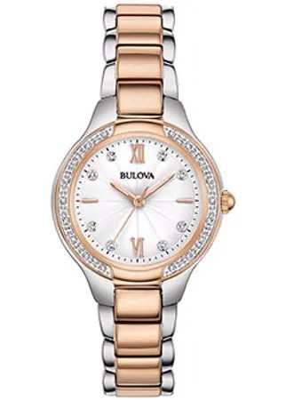 Японские наручные  женские часы Bulova 98R272. Коллекция Diamonds