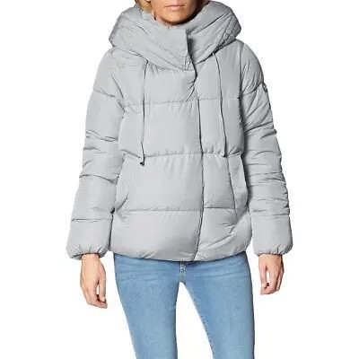 Jessica Simpson Женское Серое Зимнее Стеганое Пуховое Пальто Верхняя Одежда M BHFO 9965