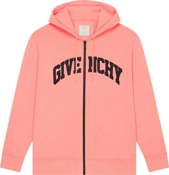 Худи Givenchy Classic Fit Zipped Hoodie Coral, розовый