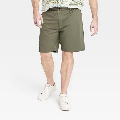 Мужские 9-дюймовые шорты чинос большого и высокого роста, стандартный крой - Goodfellow - Co, оливково-зеленый