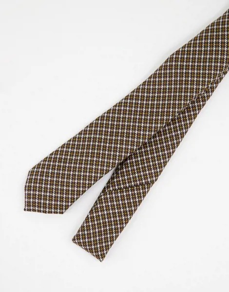 Узкий галстук в винтажную клетку ASOS DESIGN-Разноцветный