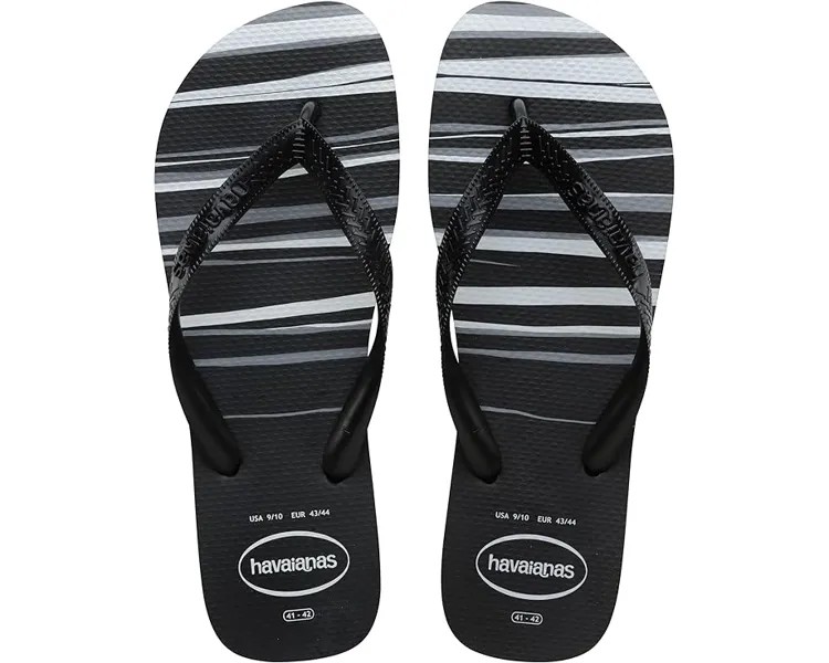 Сандалии Havaianas Top Basic Flip Flop Sandal, черный/белый