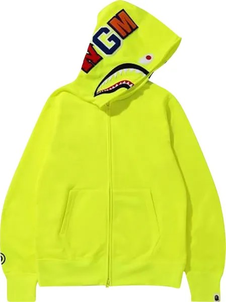 Худи BAPE Neon Shark Full Zip Hoodie 'Yellow', желтый