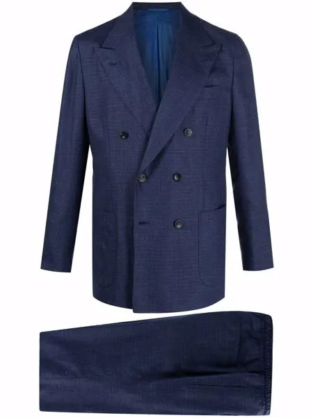 Kiton костюм с двубортным пиджаком