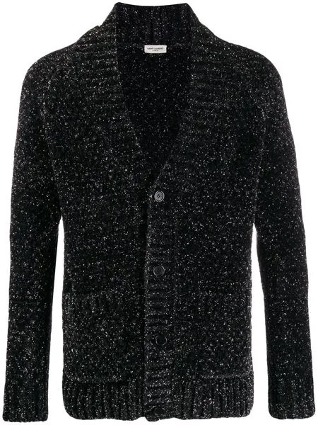 Saint Laurent кардиган с V-образным вырезом и блестками