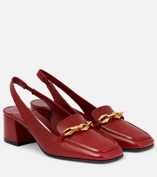 Туфли Diamond Tilda 45 из лакированной кожи с ремешком на пятке Jimmy Choo, красный