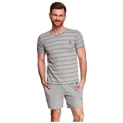 Мужская пижама с футболкой в полоску Taro 2513 ss21 BRUNO