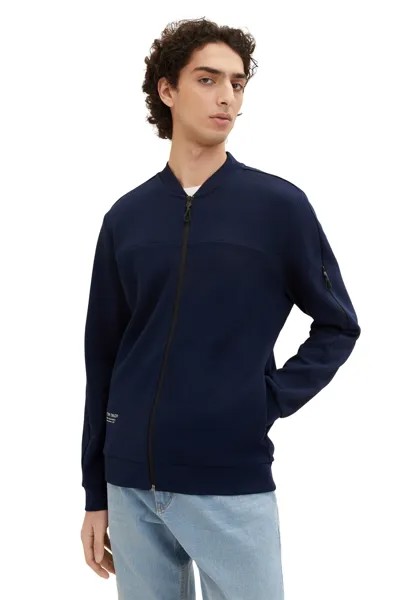 Толстовка - Синий - Классический крой Tom Tailor Denim, синий