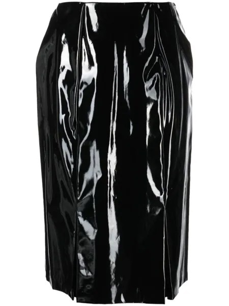 Юбка с разрезом Raf Simons, черный