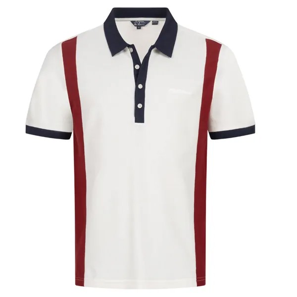 Винтажная спортивная мужская рубашка поло BEN SHERMAN 0076367-SNOW