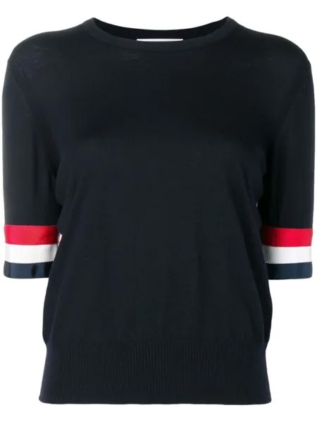 Thom Browne футболка с полосками, синий