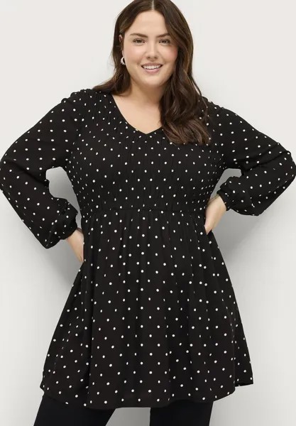 Туника Ellos Plus collection, цвет schwarz bedruckt