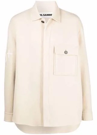 Jil Sander куртка-рубашка с вышивкой