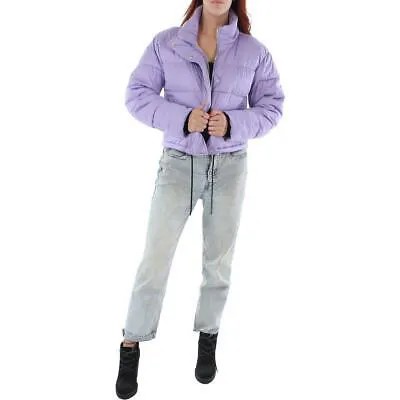 Женская фиолетовая легкая теплая куртка-пуховик цвета морской волны для холодной погоды M BHFO 2073