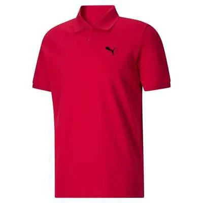 Футболка-поло с коротким рукавом Puma Essentials Pique Small Logo, короткая мужская красная повседневная рубашка 6791071