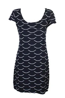 Tahari Asl Petite Темно-синее платье прямого кроя с короткими рукавами 8P