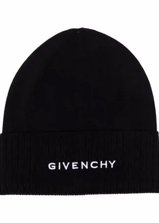 Givenchy шерстяная шапка бини с логотипом