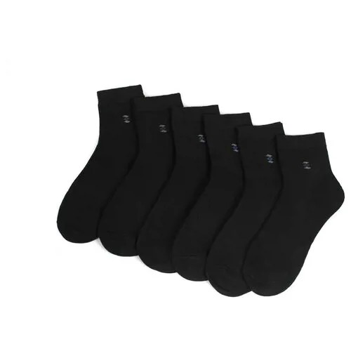 Мужские носки S-Family, 6 пар, 6 уп., классические, на 23 февраля, на Новый год, нескользящие, размер 41-44, черный