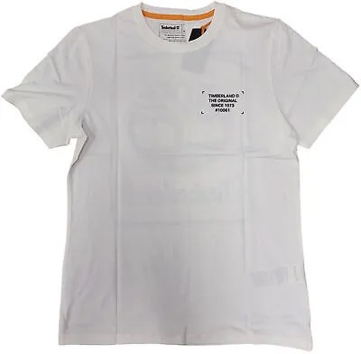 Белая футболка с камуфляжным принтом Timberland YC SS Back Box