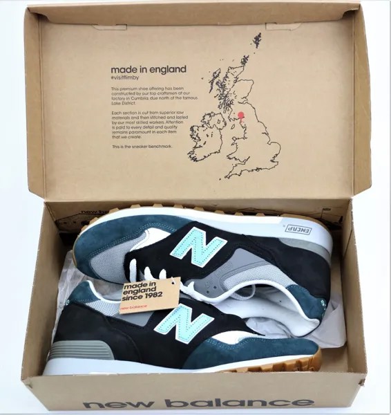 Мужские туфли New Balance 577 Made in England Размер 10,5 M577LIB BLACK - TEAL UK