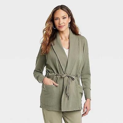 Женская куртка с драпировкой спереди — Knox Rose Olive Green S