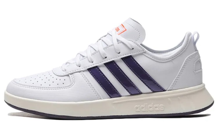 Кроссовки для скейтбординга женские с низким верхом белые/фиолетовые Adidas Neo
