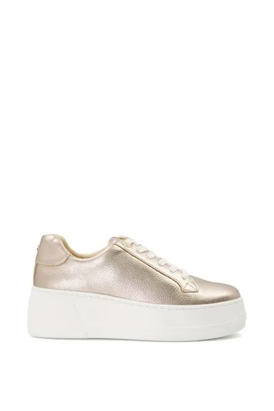 Кроссовки 'Episode' Leather Trainers Dune London, золото