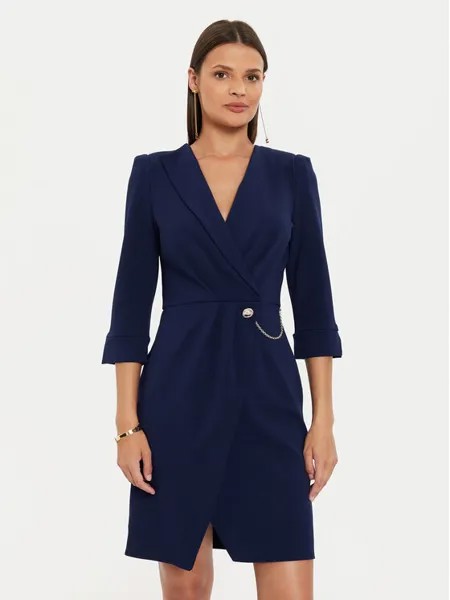Коктейльное платье regular fit Rinascimento, синий